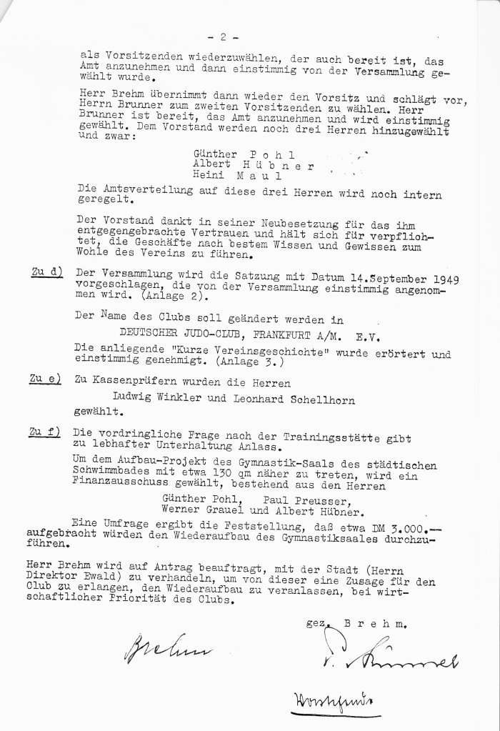 19. Mitgliederversammlung vom 14.9.1949, Seite 2