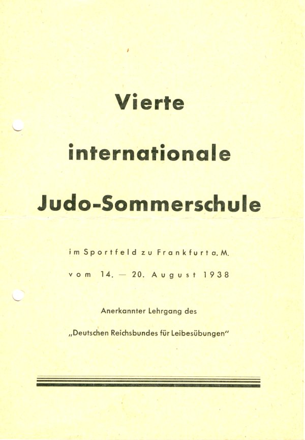 Vierte internationalen Judo-Sommerschule des 1. DJC, Seite 1